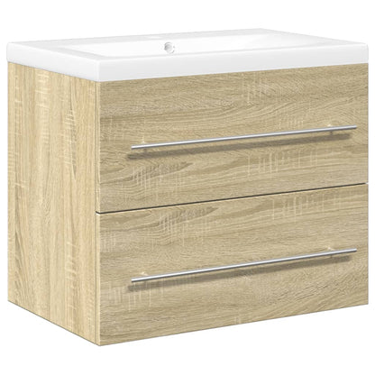 2 Piece Bathroom Furniture Set Sonoma Oak Engineered Wood