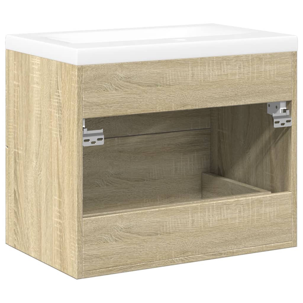 2 Piece Bathroom Furniture Set Sonoma Oak Engineered Wood