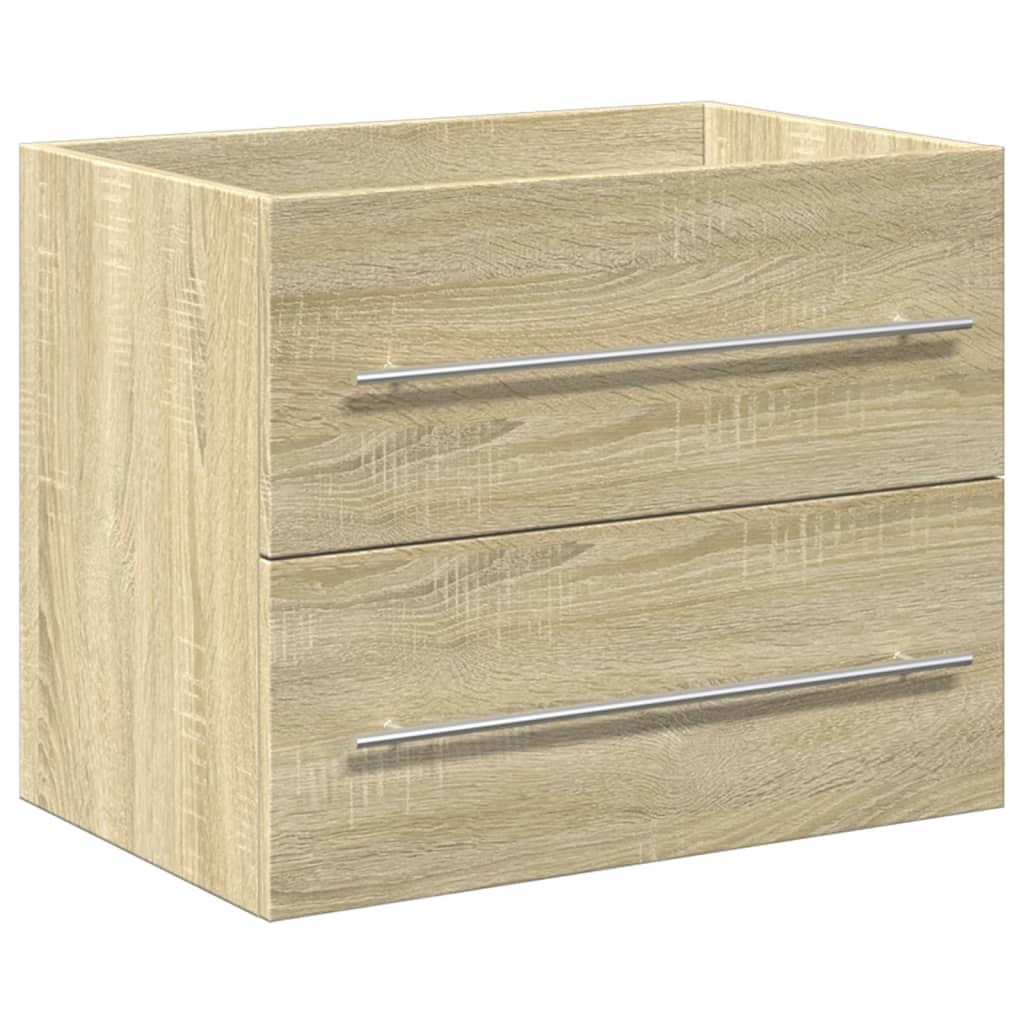 2 Piece Bathroom Furniture Set Sonoma Oak Engineered Wood