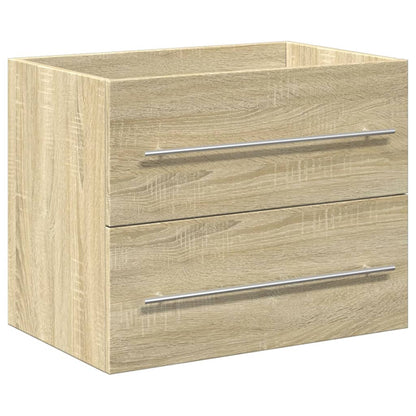 2 Piece Bathroom Furniture Set Sonoma Oak Engineered Wood