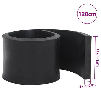 Rubber Edge for Snow Plow Black 120x15x2 cm