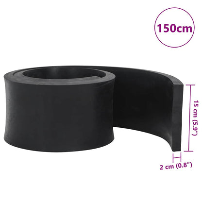 Rubber Edge for Snow Plow Black 150x15x2 cm