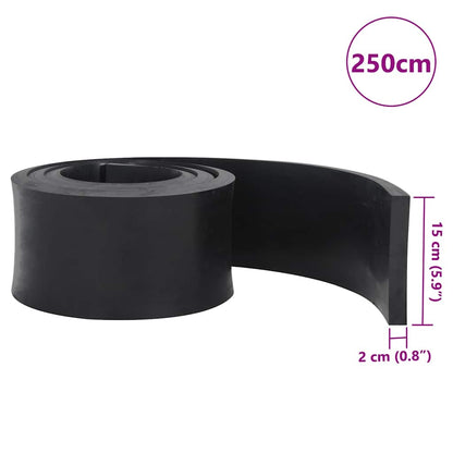 Rubber Edge for Snow Plow Black 250x15x2 cm