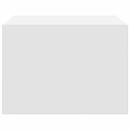 Wall-mounted Bedside Cabinet with LED Lights White