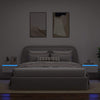Wall-mounted Bedside Cabinets with LED Lights 2 pcs White