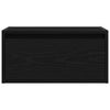 Wall-mounted Bedside Cabinets with LED Lights 2 pcs Black Oak