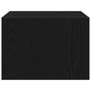 Wall-mounted Bedside Cabinets with LED Lights 2 pcs Black Oak