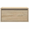 Wall-mounted Bedside Cabinets with LED Lights 2 pcs Sonoma Oak