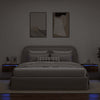Wall-mounted Bedside Cabinets with LED Lights 2 pcs Smoked Oak