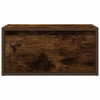 Wall-mounted Bedside Cabinets with LED Lights 2 pcs Smoked Oak