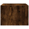 Wall-mounted Bedside Cabinets with LED Lights 2 pcs Smoked Oak
