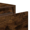 Wall-mounted Bedside Cabinets with LED Lights 2 pcs Smoked Oak