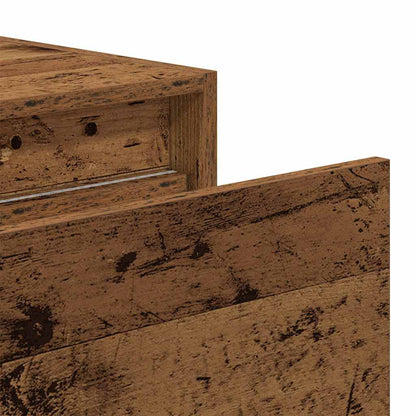 Wall-mounted Bedside Cabinet | Old wood | Engineered wood