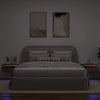 Wall-mounted Bedside Cabinets with LED Lights 2 pcs Old Wood