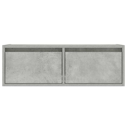 TV Cabinet with LED Lights Concrete Grey 75x35.5x25 cm