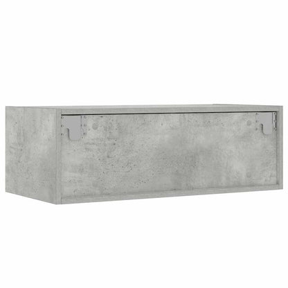 TV Cabinet with LED Lights Concrete Grey 75x35.5x25 cm