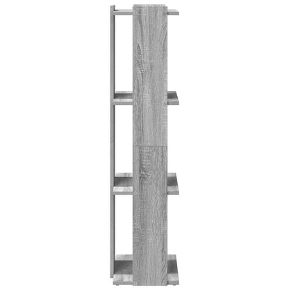 Bookcase 3-Tier Grey Sonoma 60x30x120 cm Engineered Wood