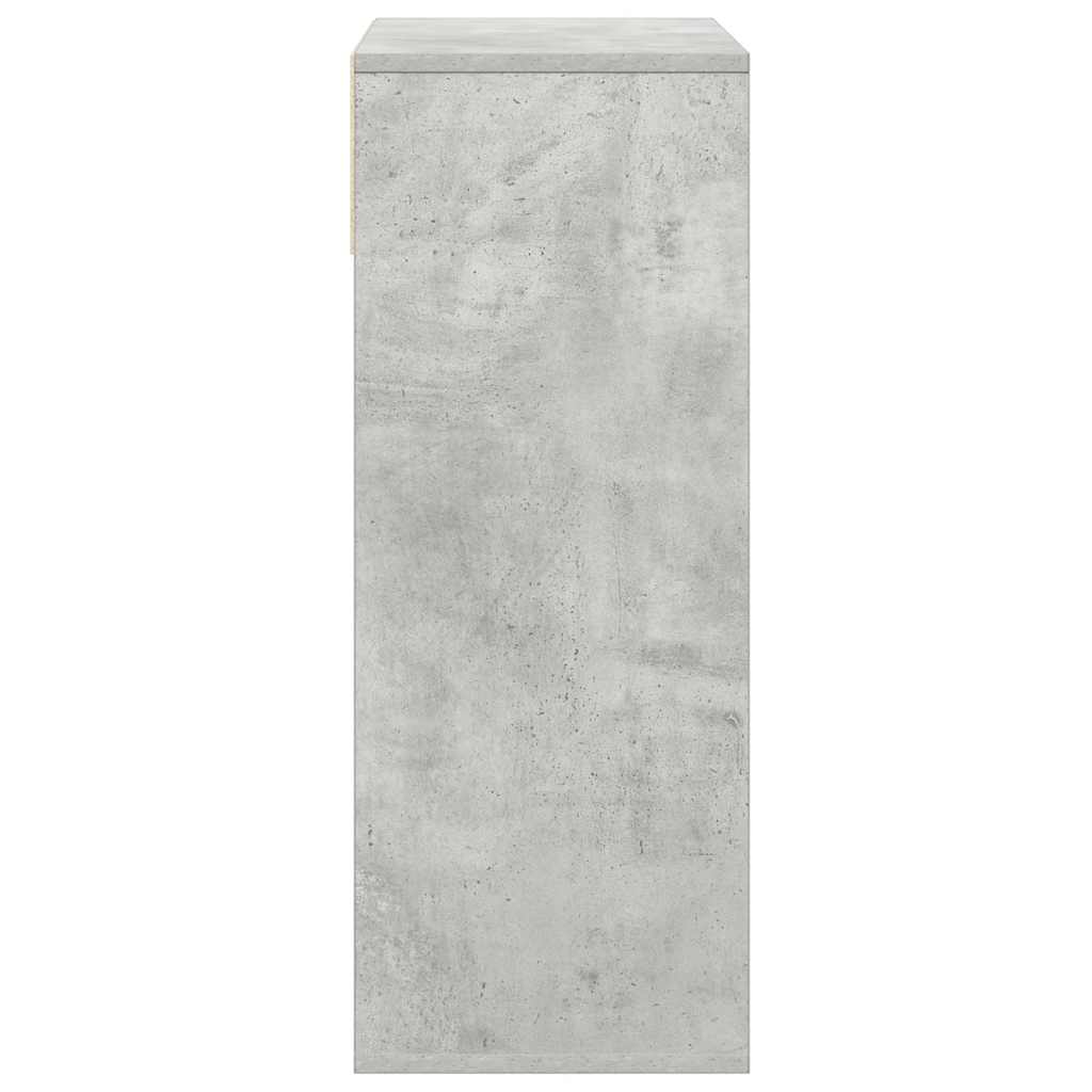 Book Cabinet Concrete Grey 66x31x80 cm Engineered Wood