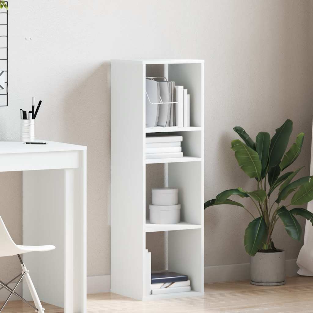 Book Cabinet White 34x31x112 cm Engineered Wood