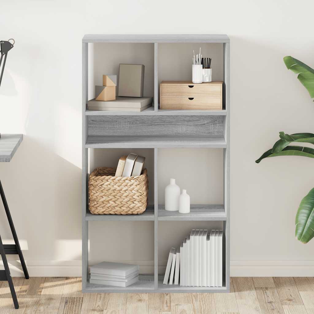 Book Cabinet Grey Sonoma 66x31x112 cm Engineered Wood