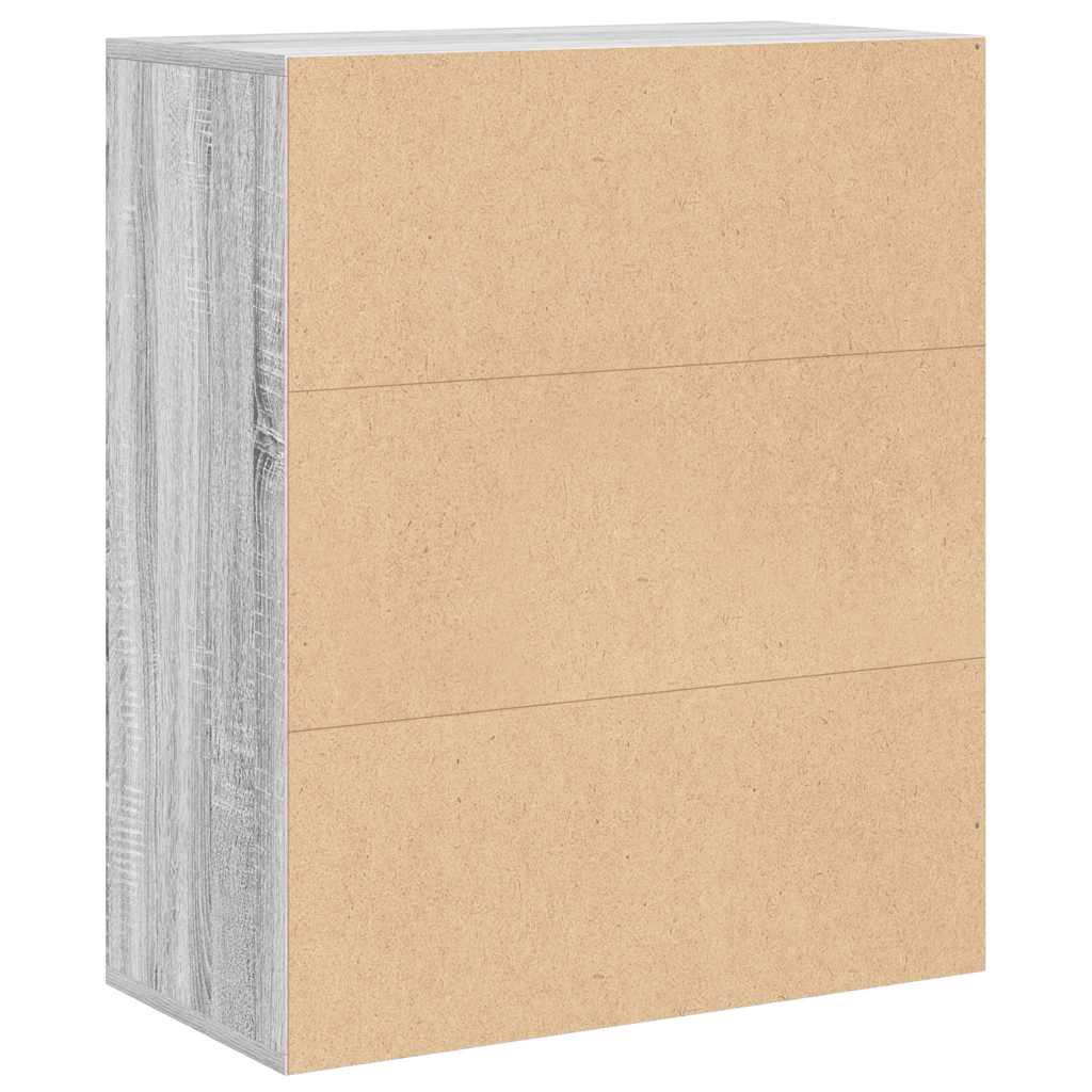 Book Cabinet Grey Sonoma 60x30x71.5 cm Engineered Wood