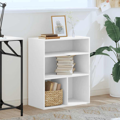 Book Cabinet White 60x30x71.5 cm Engineered Wood