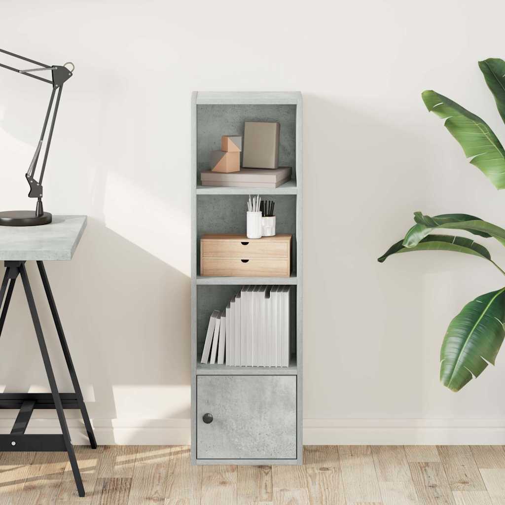 Bookcase Concrete Grey 31x24x102 cm Engineered Wood