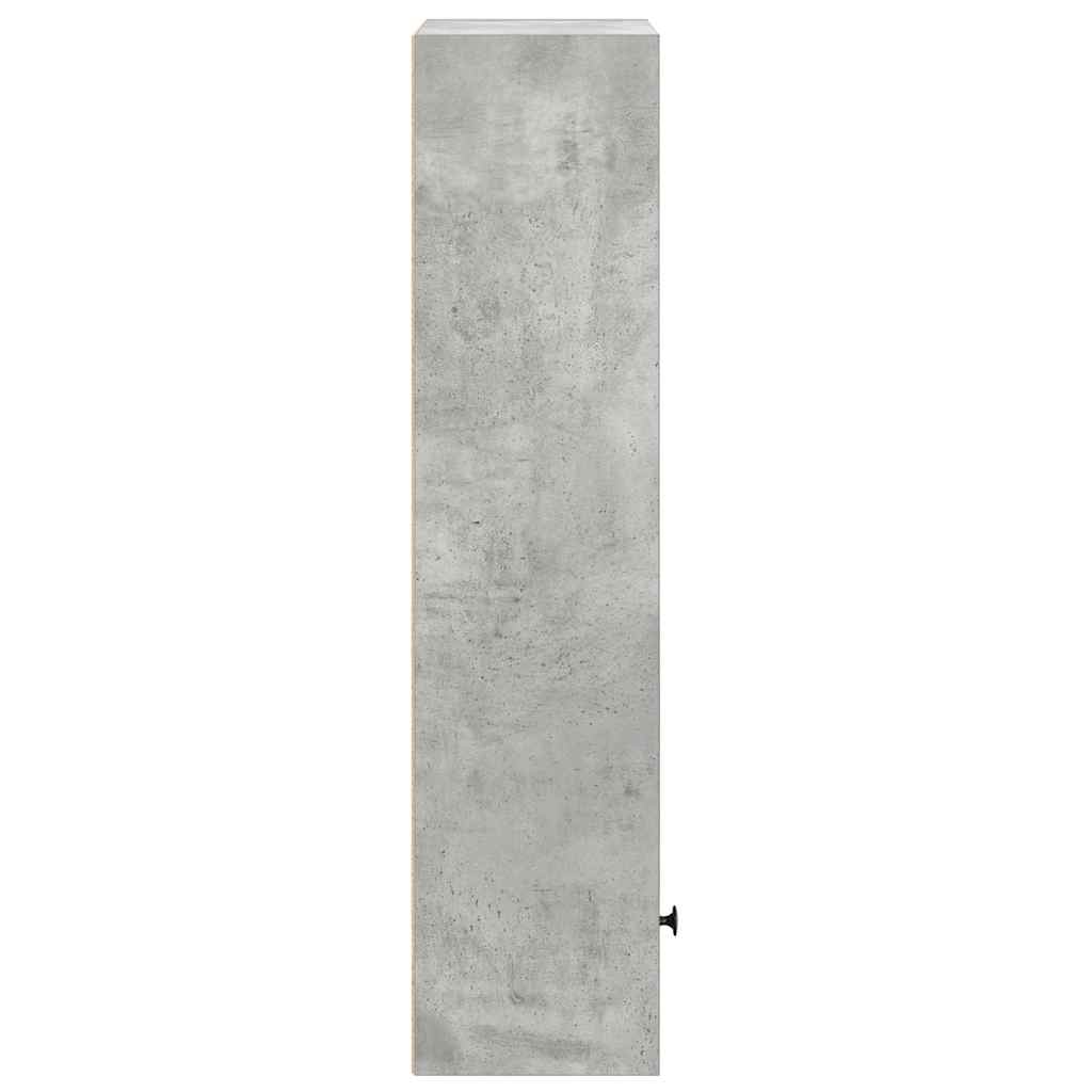 Bookcase Concrete Grey 31x24x102 cm Engineered Wood