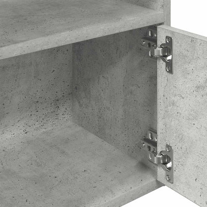 Bookcase Concrete Grey 31x24x127 cm Engineered Wood