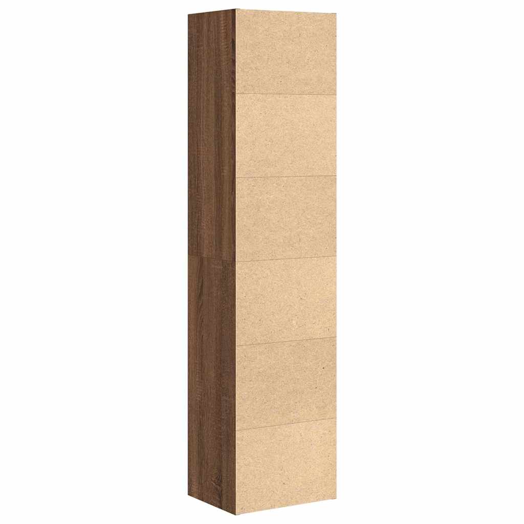 Bookcase Brown Oak 31x24x127 cm Engineered Wood
