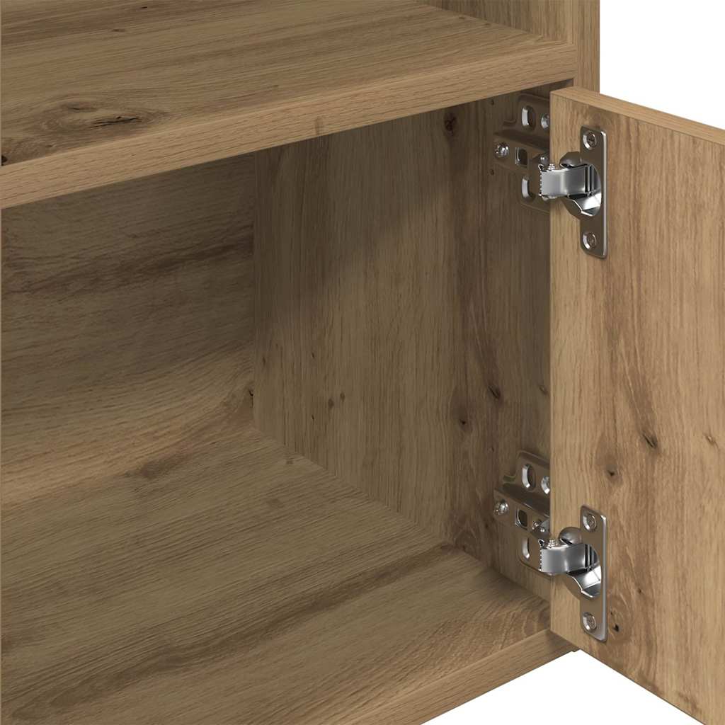 Bookcase Artisan Oak 31x24x127 cm Engineered Wood