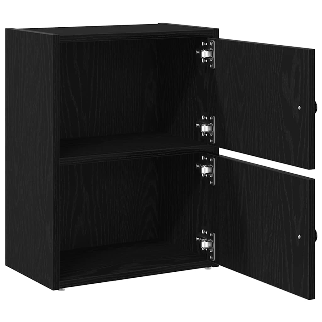 Bookcase Black Oak 40x24x52 cm Engineered Wood