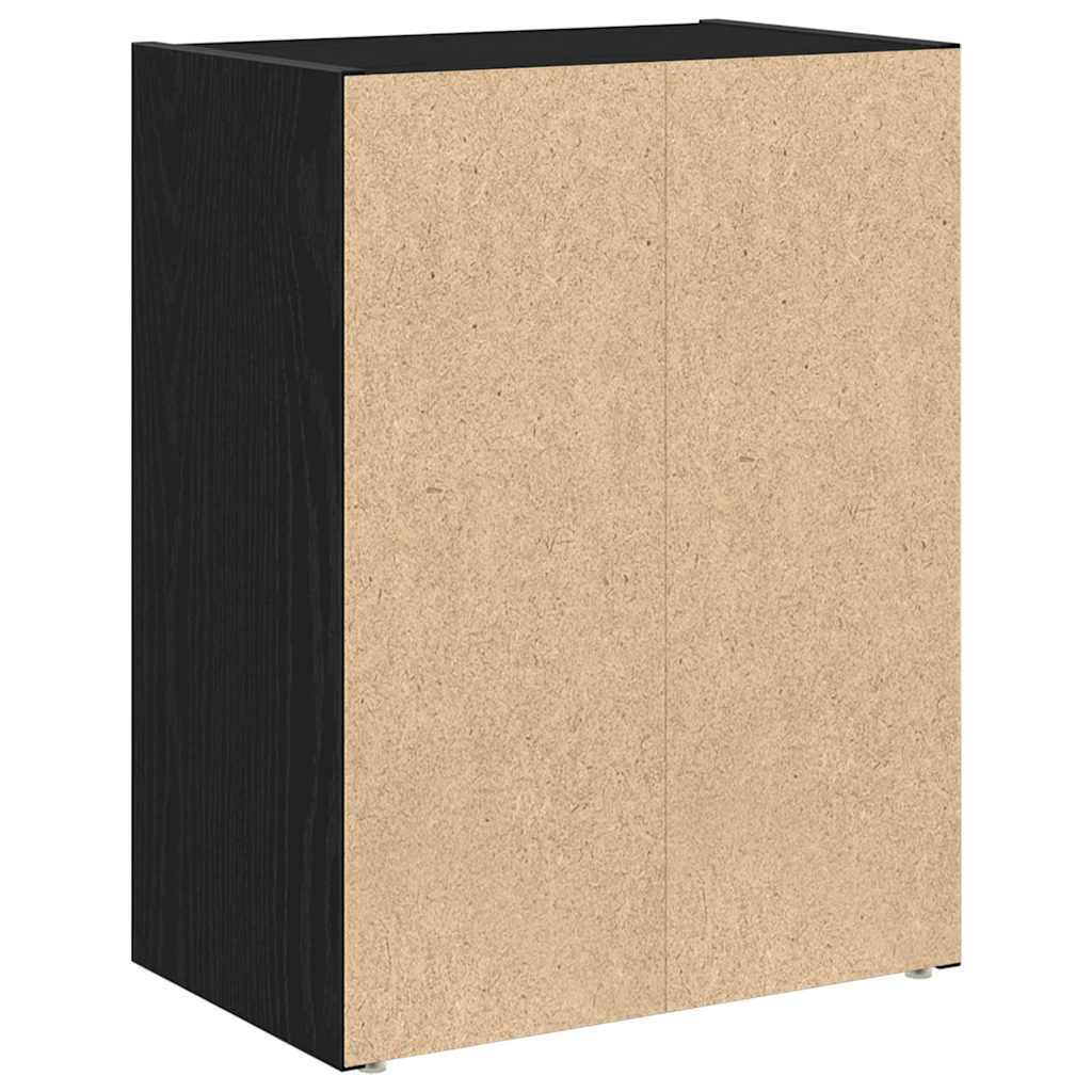 Bookcase Black Oak 40x24x52 cm Engineered Wood