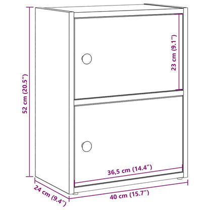 Bookcase Sonoma Oak 40x24x52 cm Engineered Wood