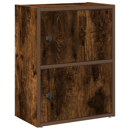 Bookcase Smoked Oak 40x24x52 cm Engineered Wood