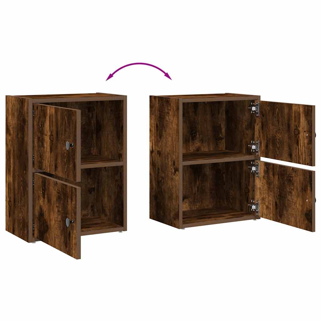Bookcase Smoked Oak 40x24x52 cm Engineered Wood