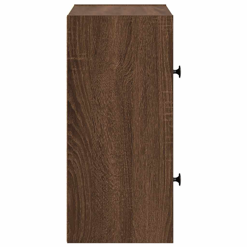 Bookcase Brown Oak 40x24x52 cm Engineered Wood