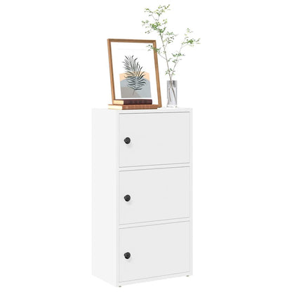 Bookcase White 40x24x77 cm Engineered Wood