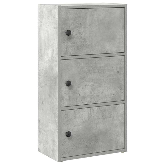 Bookcase Concrete Grey 40x24x77 cm Engineered Wood
