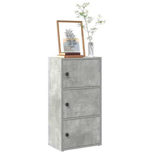 Bookcase Concrete Grey 40x24x77 cm Engineered Wood