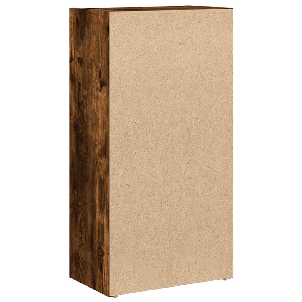 Bookcase Smoked Oak 40x24x77 cm Engineered Wood
