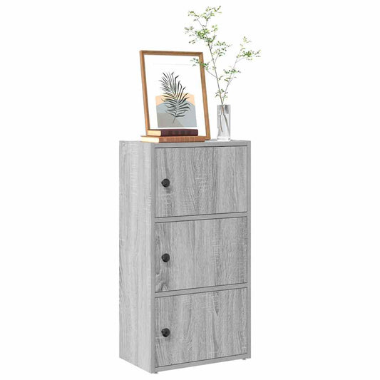 Bookcase Grey Sonoma 40x24x77 cm Engineered Wood