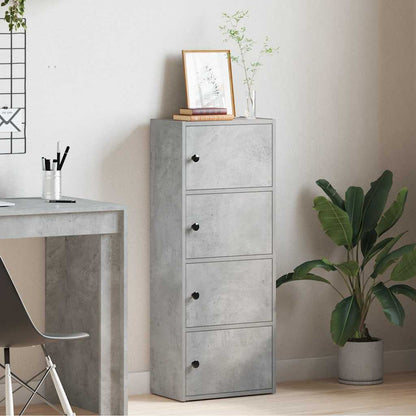 Bookcase Concrete Grey 40x24x102 cm Engineered Wood