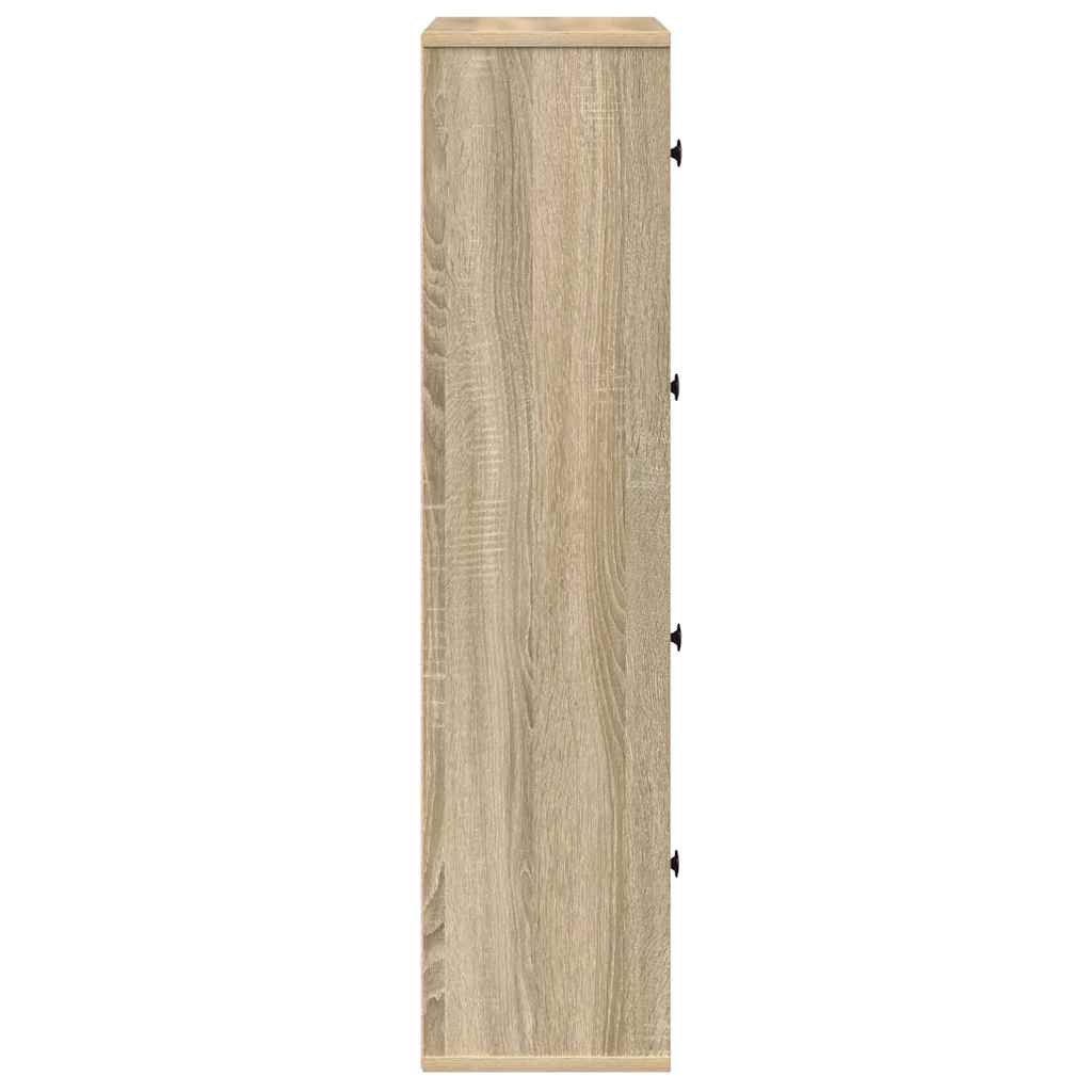 Bookcase Sonoma Oak 60x24x101.5 cm Engineered Wood