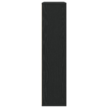 Bookcase Black Oak 89x24x101.5 cm Engineered Wood
