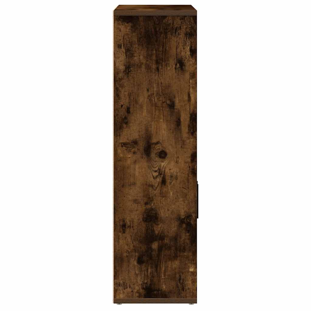 Bookcase Smoked Oak 60x24x85 cm Engineered Wood