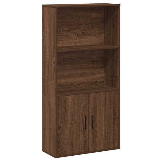 Bookcase Brown Oak 60x24x120 cm Engineered Wood