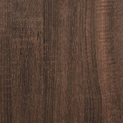 Desk with Shelves Brown Oak 100x45x140 cm Engineered Wood