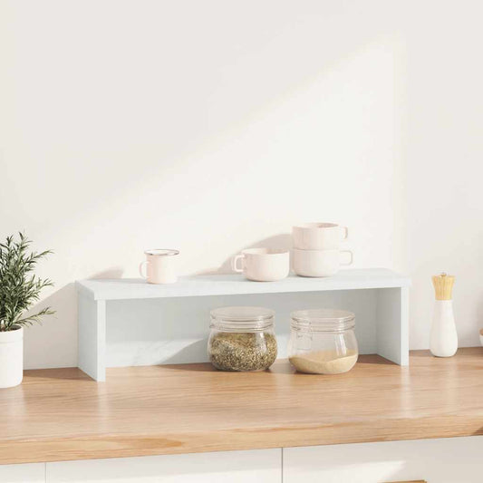 Kitchen Rack Stackable White 50x15x16 cm Engineered Wood