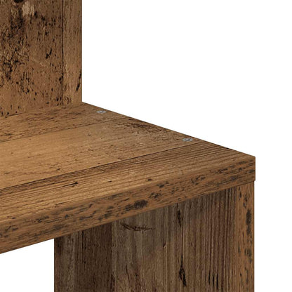Wall Corner Shelf Old Wood 32x32x127,5 cm Engineered Wood